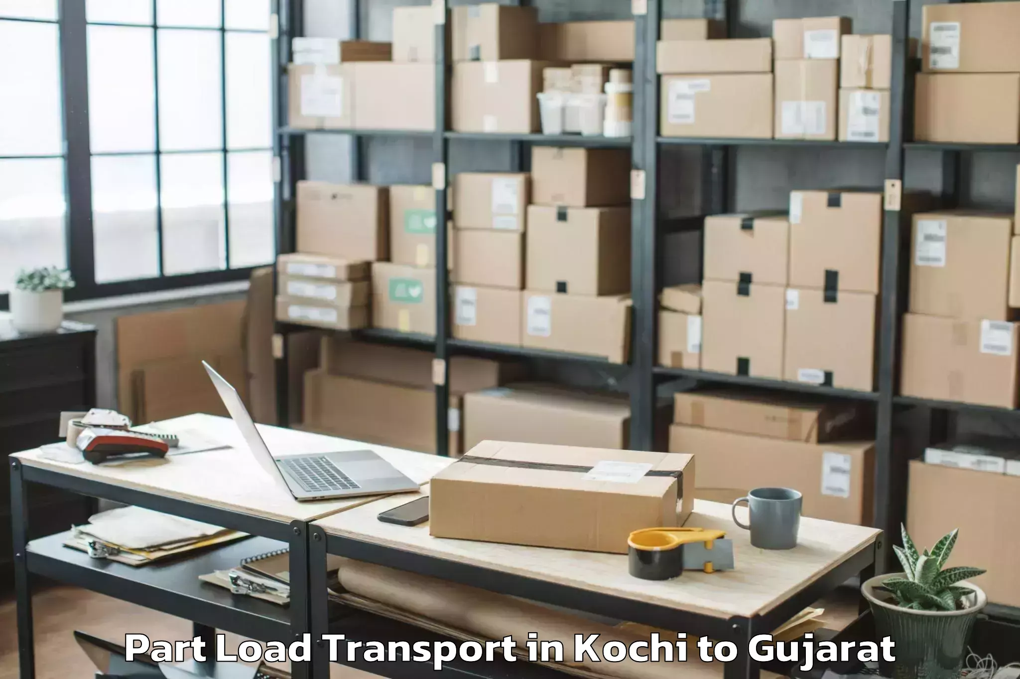 Expert Kochi to Modasa Part Load Transport